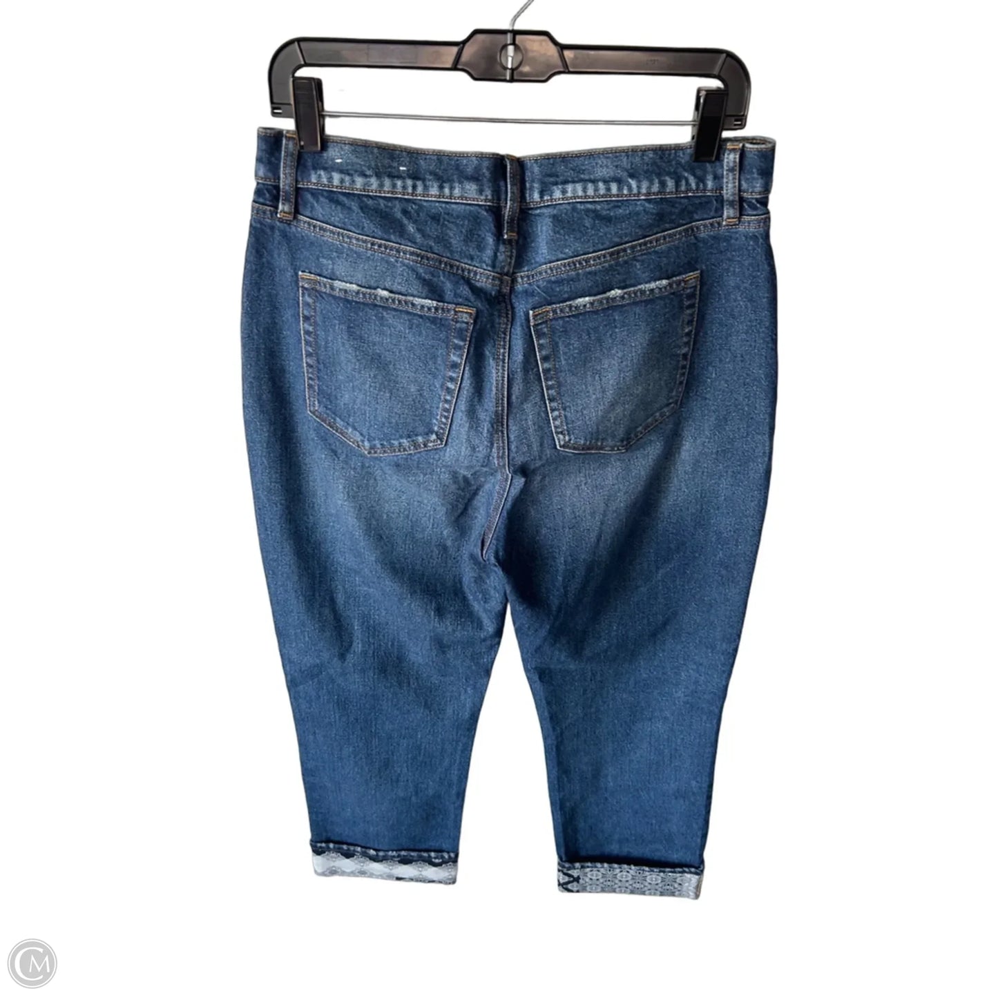 Jeans Cropped By Loft In Blue Denim, Size: 6