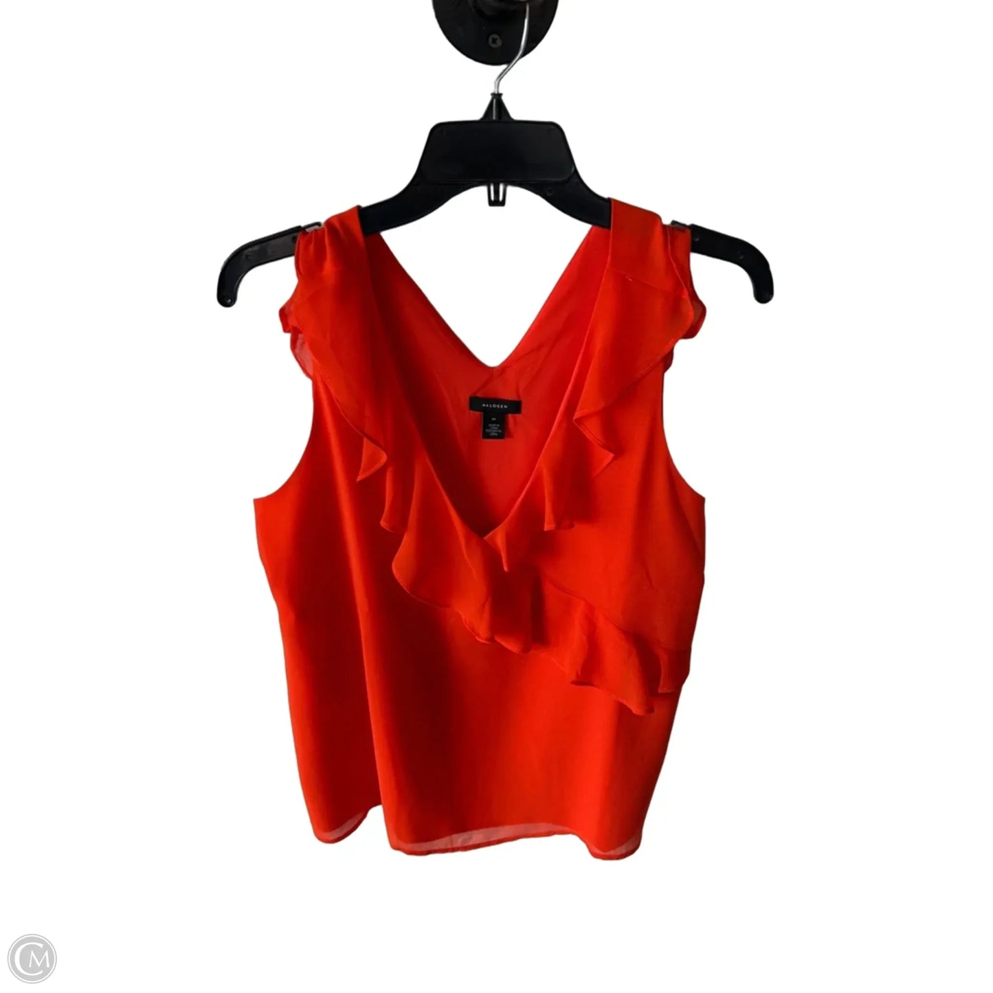 Top Sleeveless By Halogen In Orange, Size: M