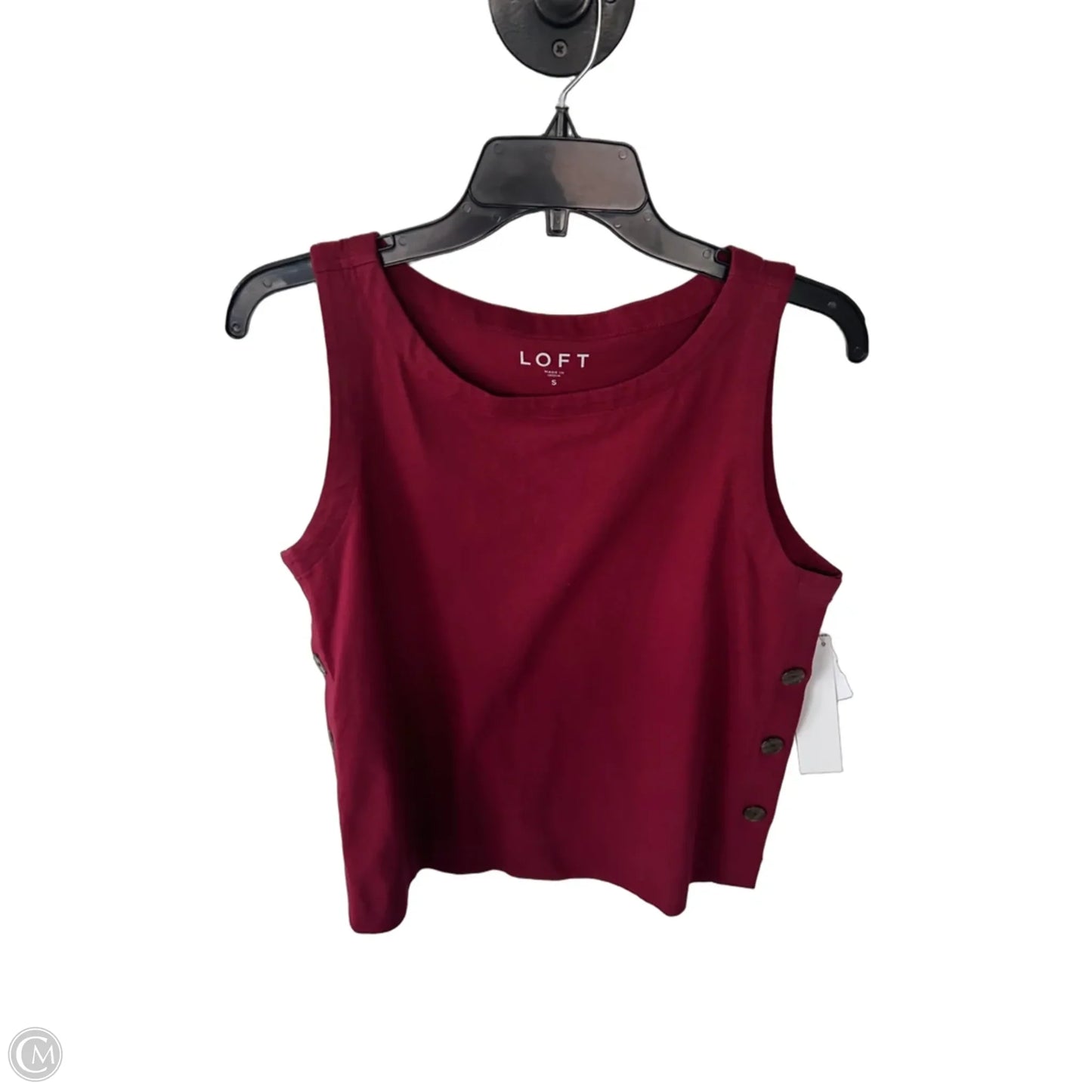 Top Sleeveless By Loft In Red, Size: S