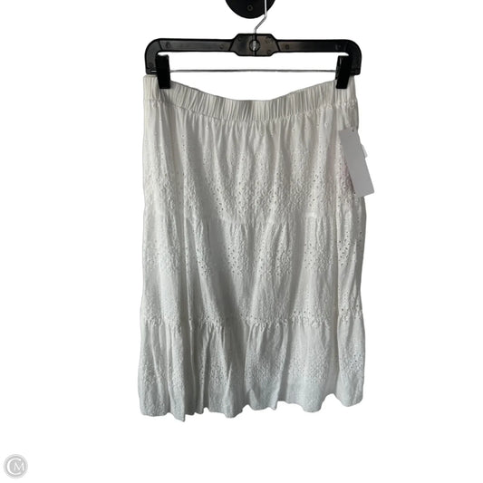 Skirt Midi By Ultra Pink In White, Size: M