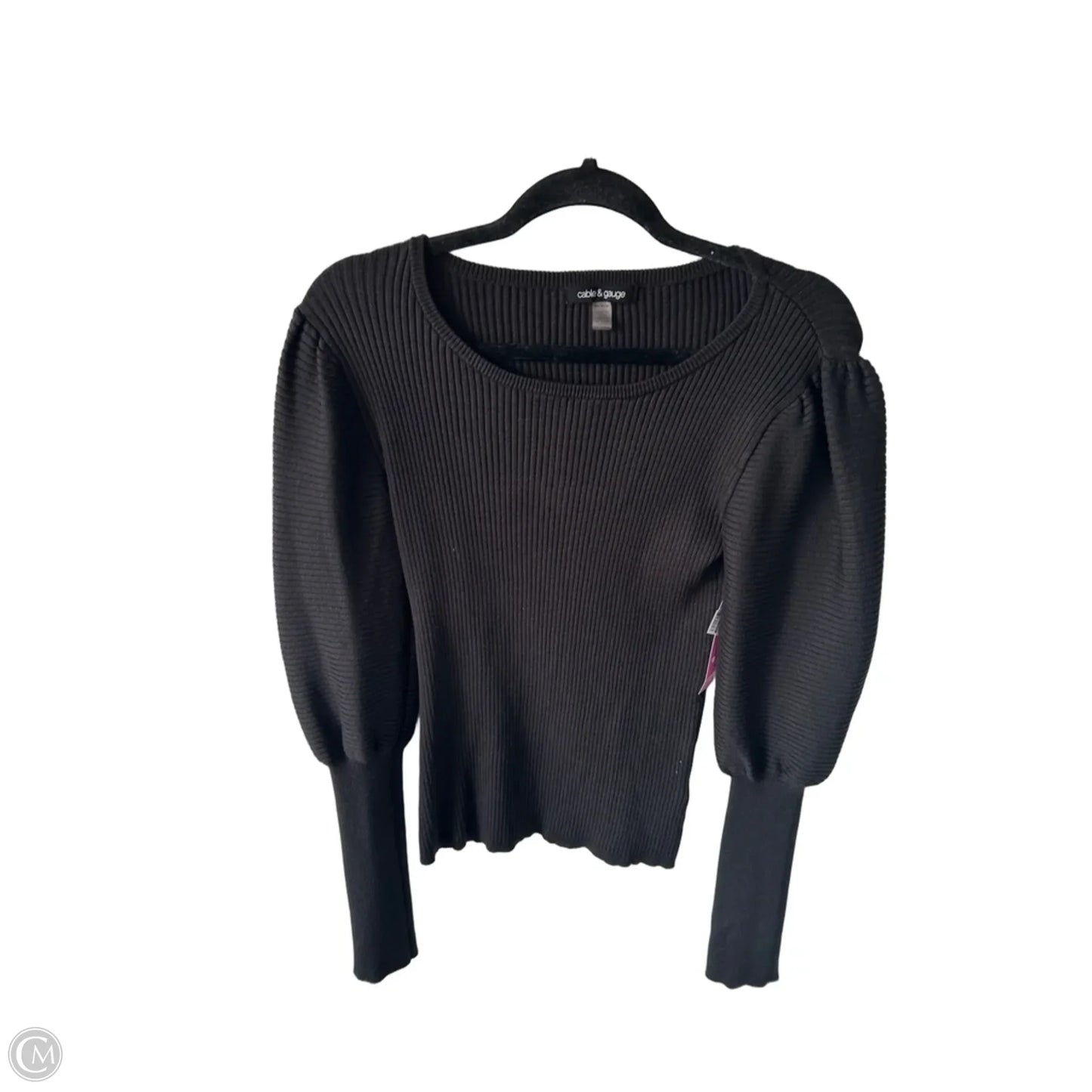 Sweater By Cable And Gauge In Black, Size: M