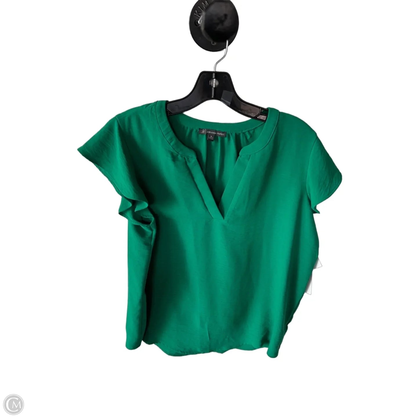 Top Short Sleeve By Adrianna Papell In Green, Size: M