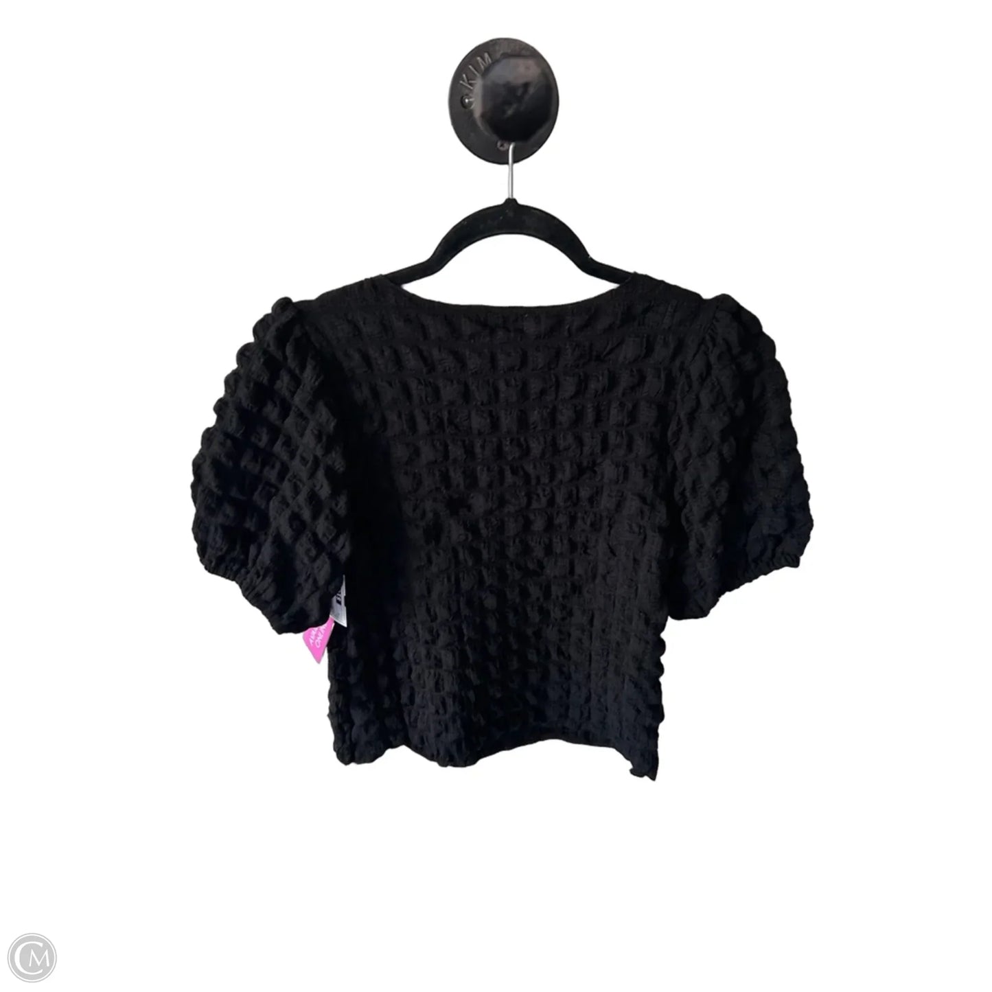 Top Short Sleeve By Ava James In Black, Size: S
