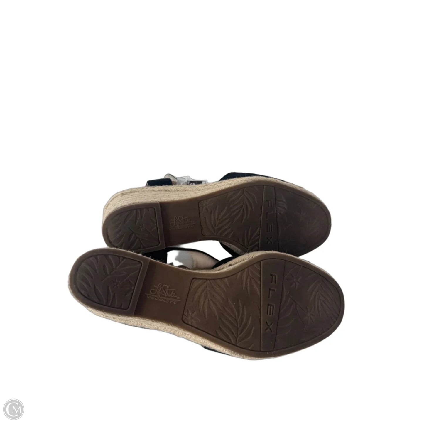 Sandals Heels Wedge By Life Stride In Black, Size: 7