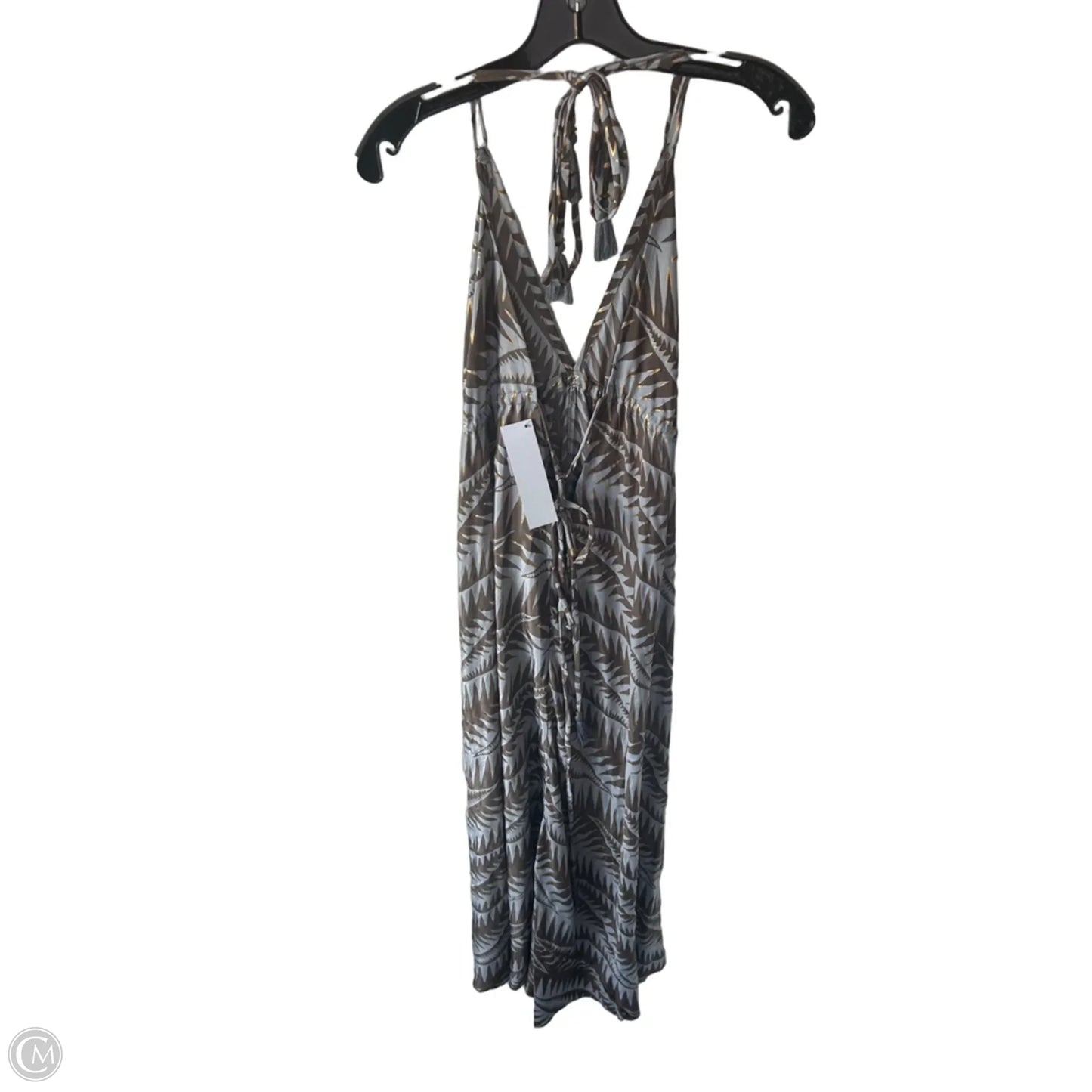 Dress Casual Midi By Clothes Mentor In Brown & Grey, Size: L