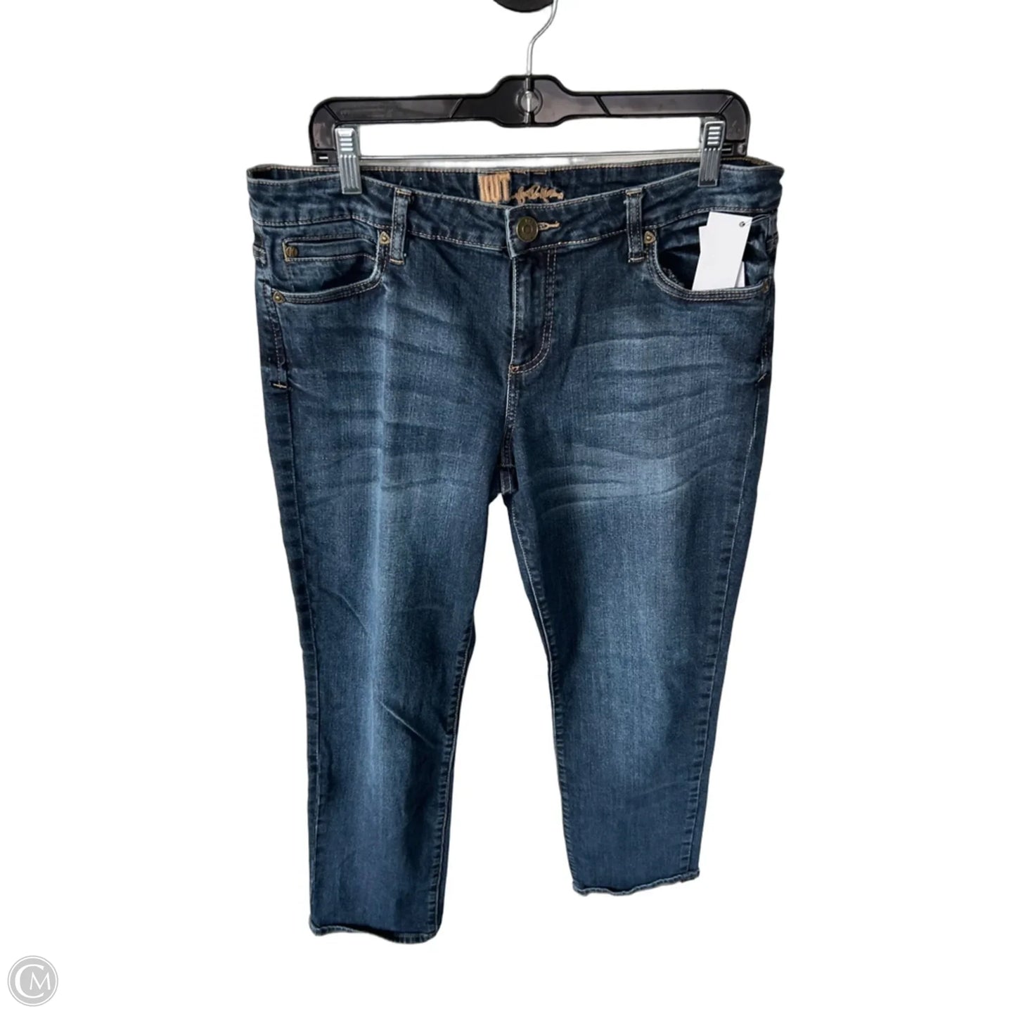 Jeans Straight By Kut In Blue Denim, Size: 14