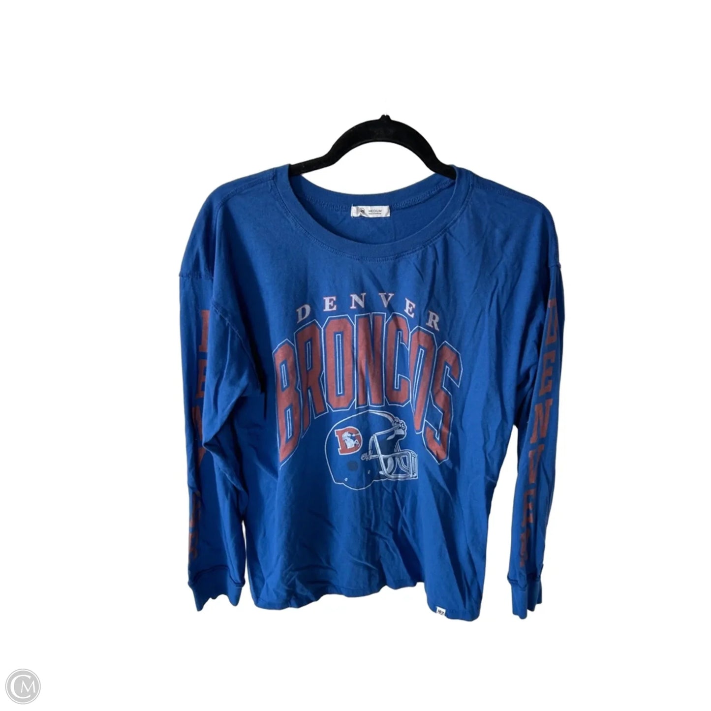 Top Long Sleeve Basic By Clothes Mentor In Blue & Orange, Size: M