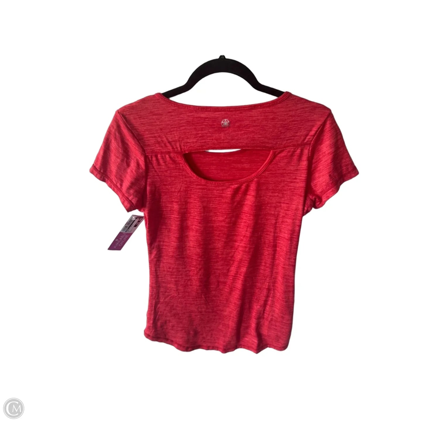 Athletic Top Short Sleeve By Gaiam In Red, Size: S
