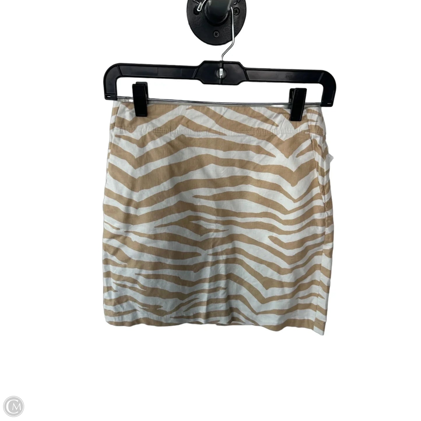 Skirt Mini & Short By Loft In Tan & White, Size: 0p