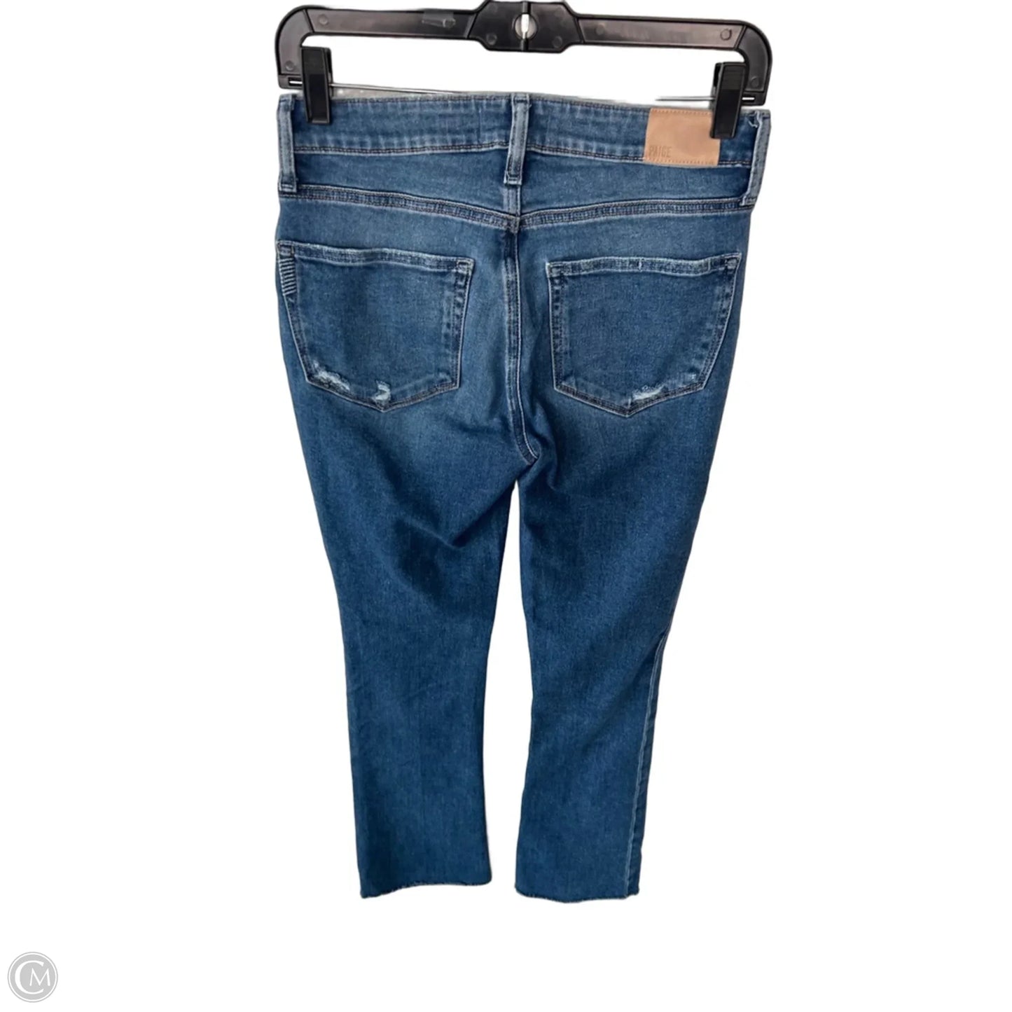 Jeans Straight By Paige In Blue Denim, Size: 4