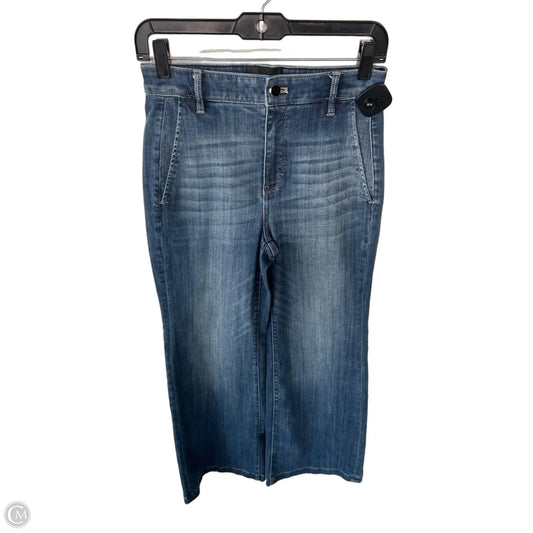 Jeans Wide Leg By White House Black Market In Blue Denim, Size: 0