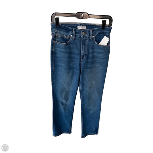 Jeans Straight By Good American In Blue Denim, Size: 4