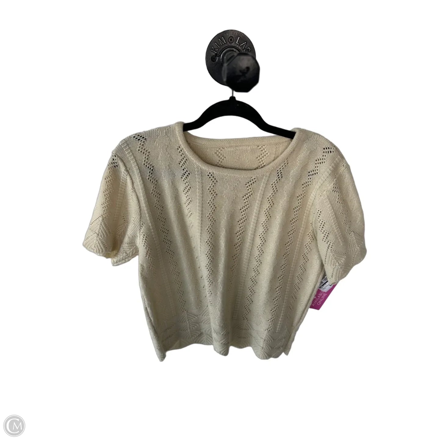 Sweater Short Sleeve By Cme In Tan, Size: S
