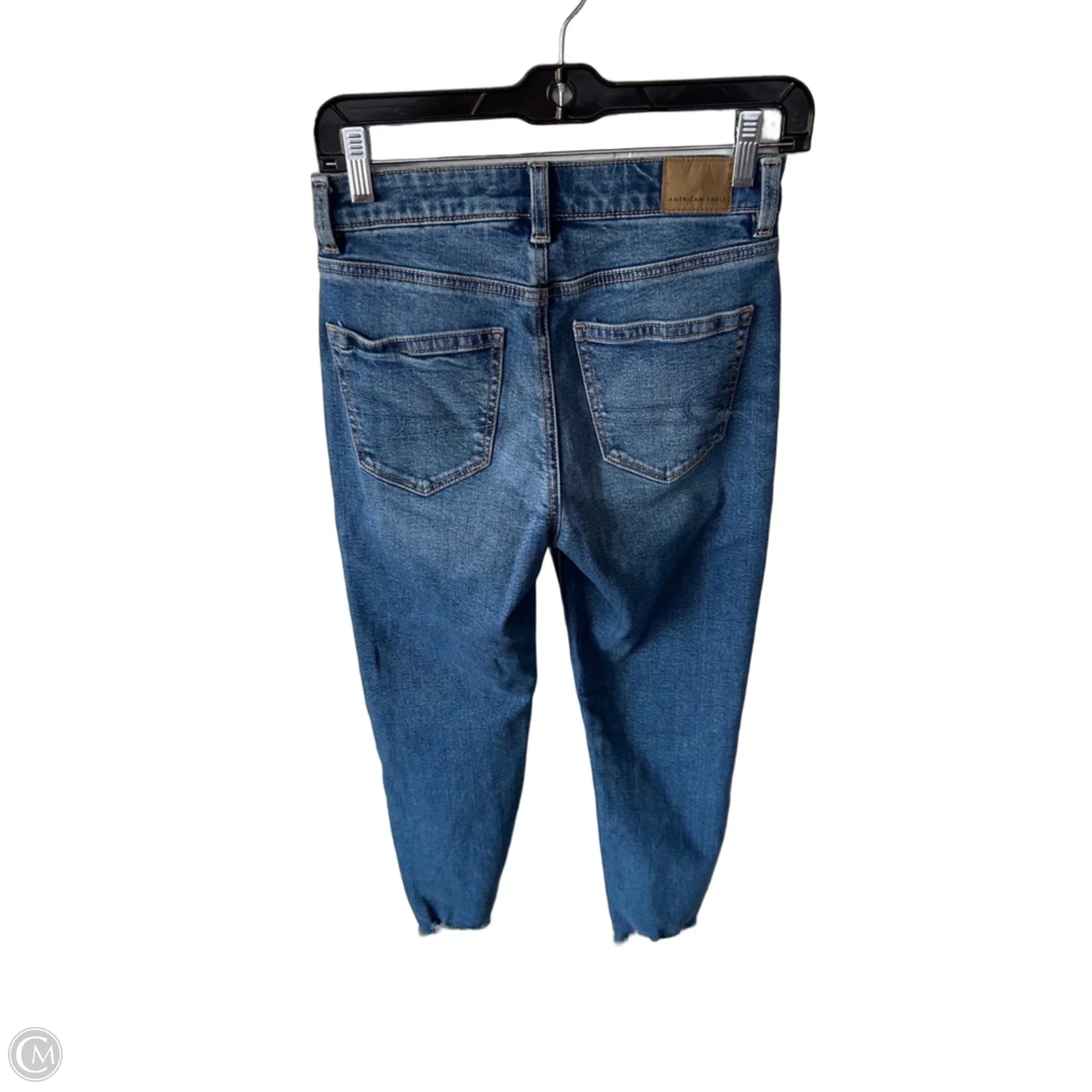 Jeans Straight By American Eagle In Blue Denim, Size: 0