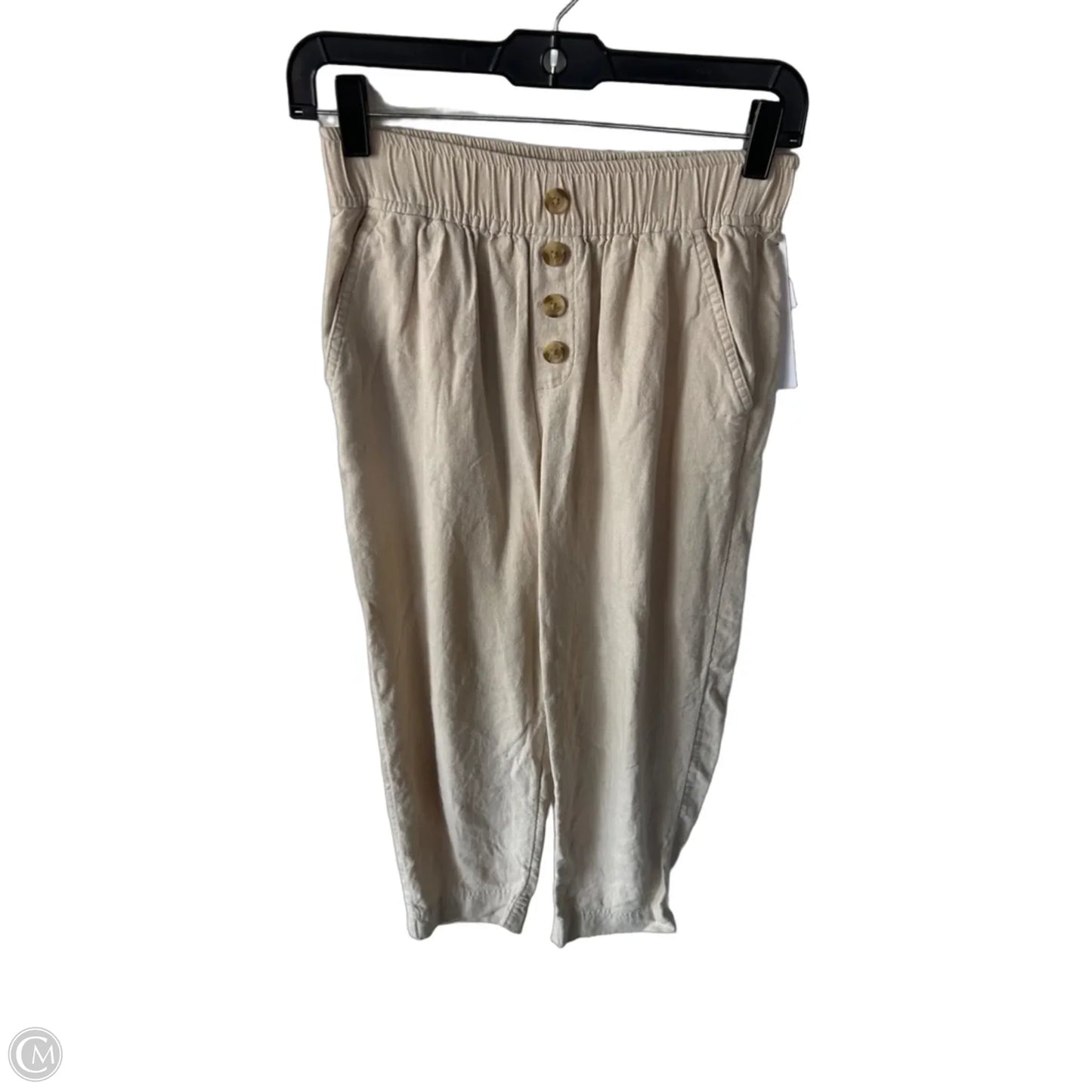 Pants Linen By Loft In Tan, Size: Xxsp
