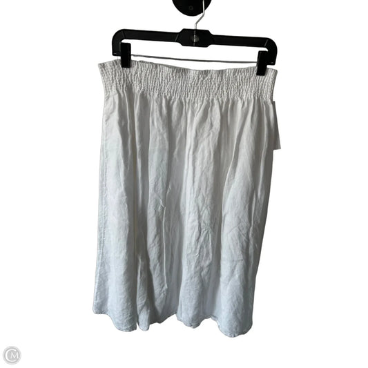 Skirt Midi By Chicos In White, Size: 18