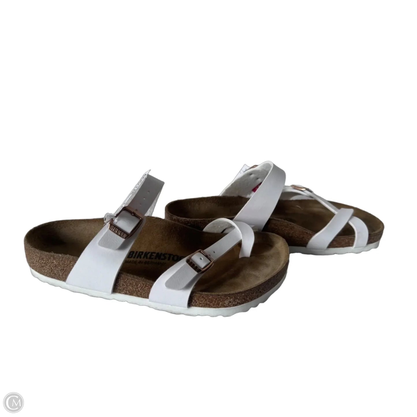 Sandals Flats By Birkenstock In White, Size: 7