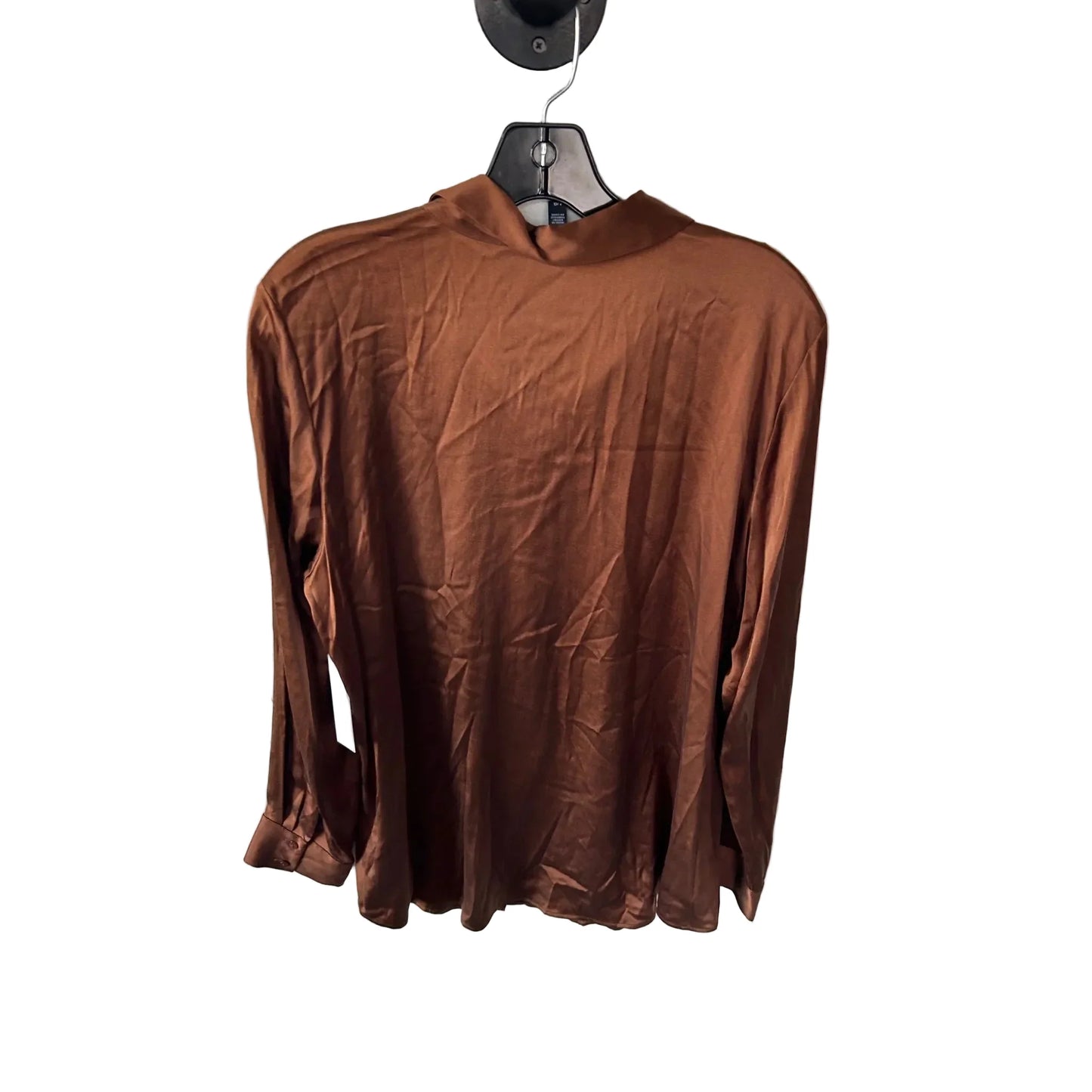 Blouse Long Sleeve By Eileen Fisher In Bronze, Size: L