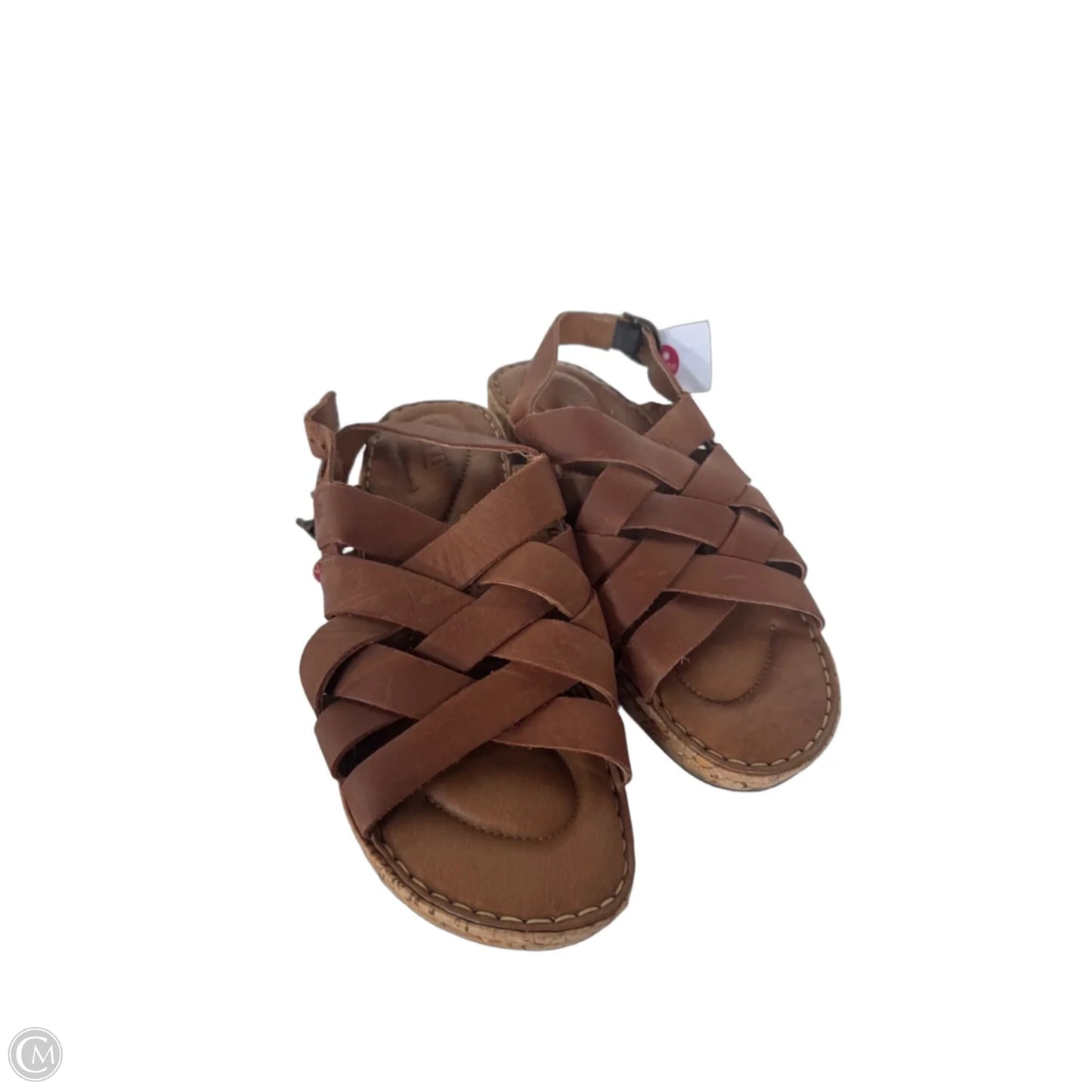 Sandals Heels Wedge By Born In Brown, Size: 9