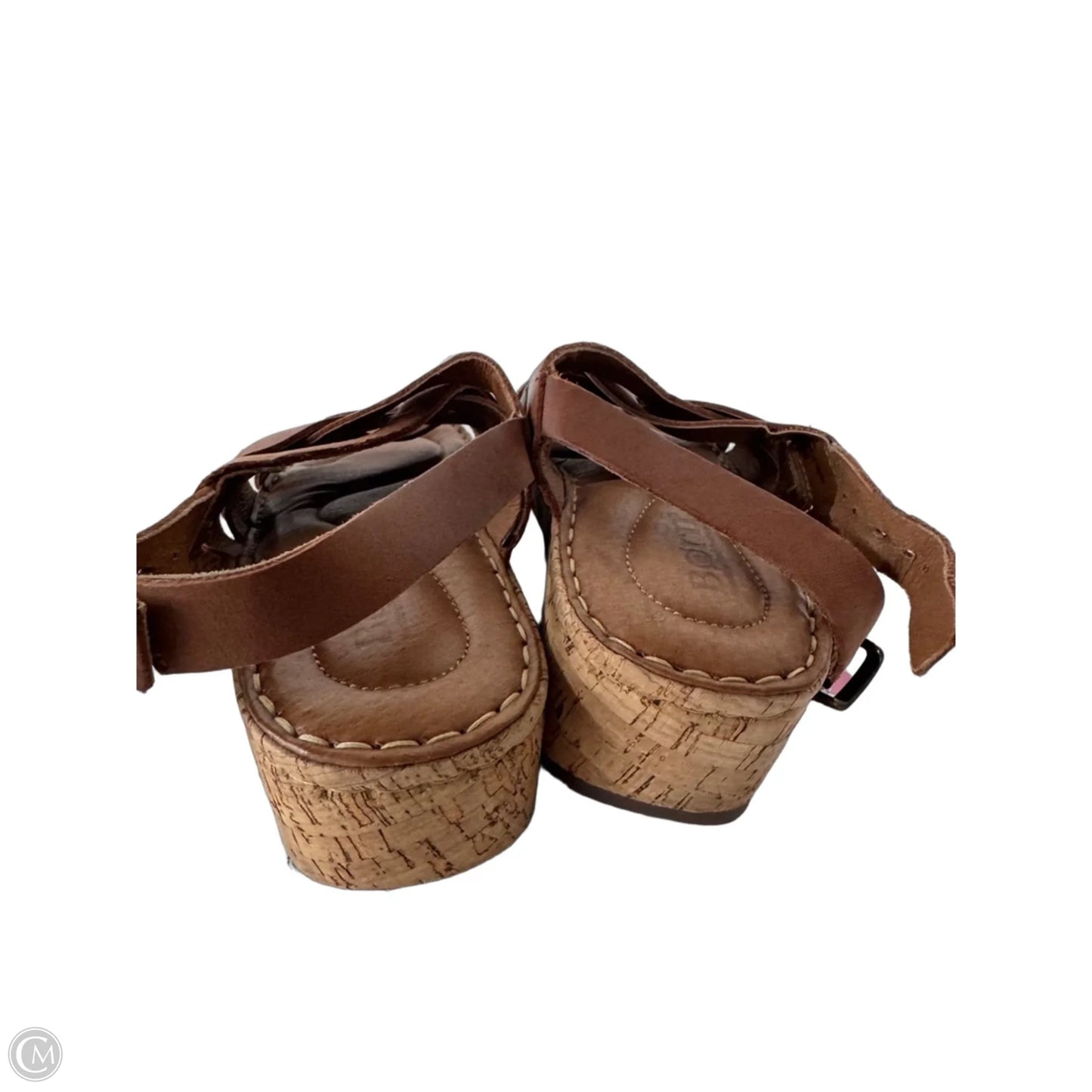Sandals Heels Wedge By Born In Brown, Size: 9