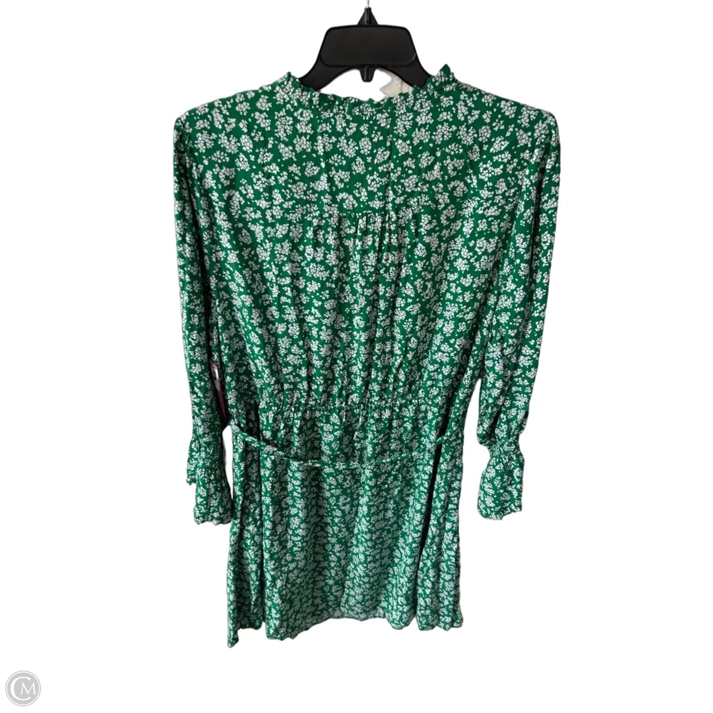 Dress Casual Short By Ellos In Green & White, Size: 3x