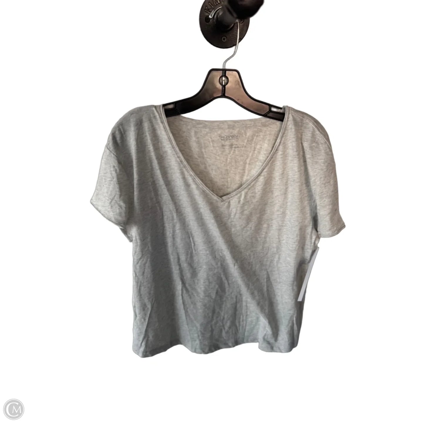 Top Short Sleeve Basic By Haven In Grey, Size: L