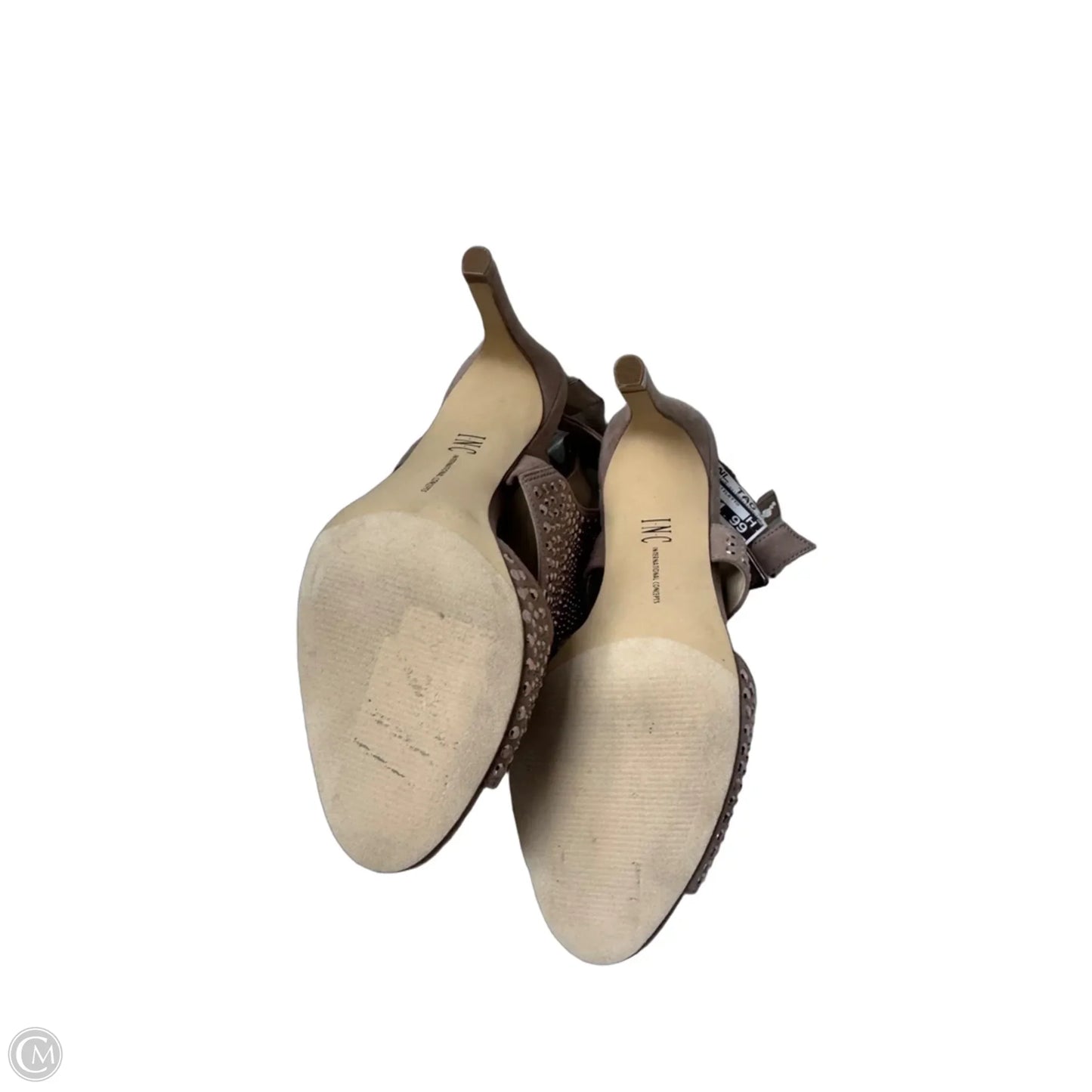 Sandals Heels Stiletto By Inc In Tan, Size: 7