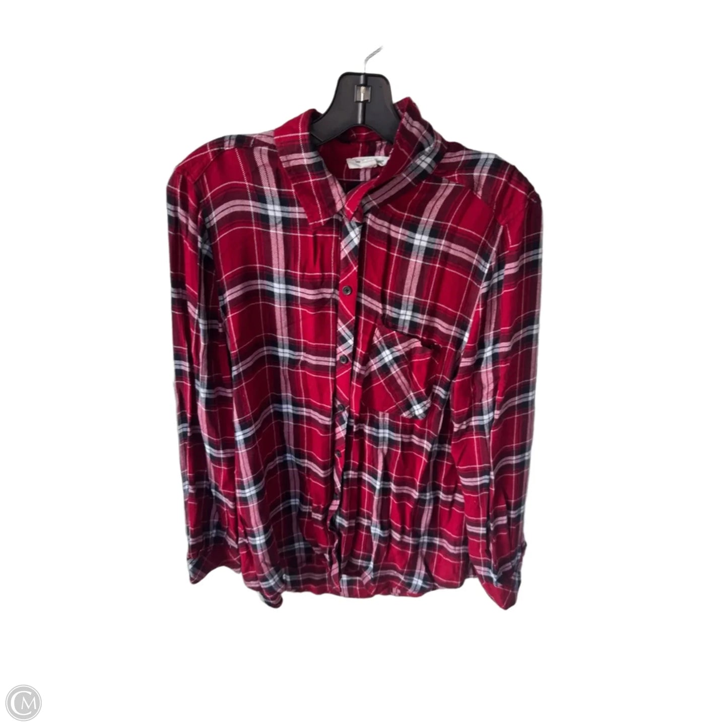 Top Long Sleeve By Beachlunchlounge In Blue & Red & White, Size: L