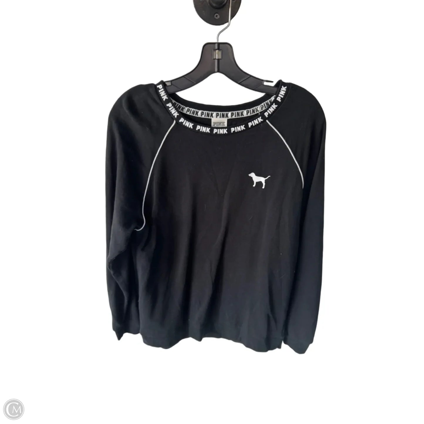 Sweatshirt Crewneck By Pink In Black & White, Size: S