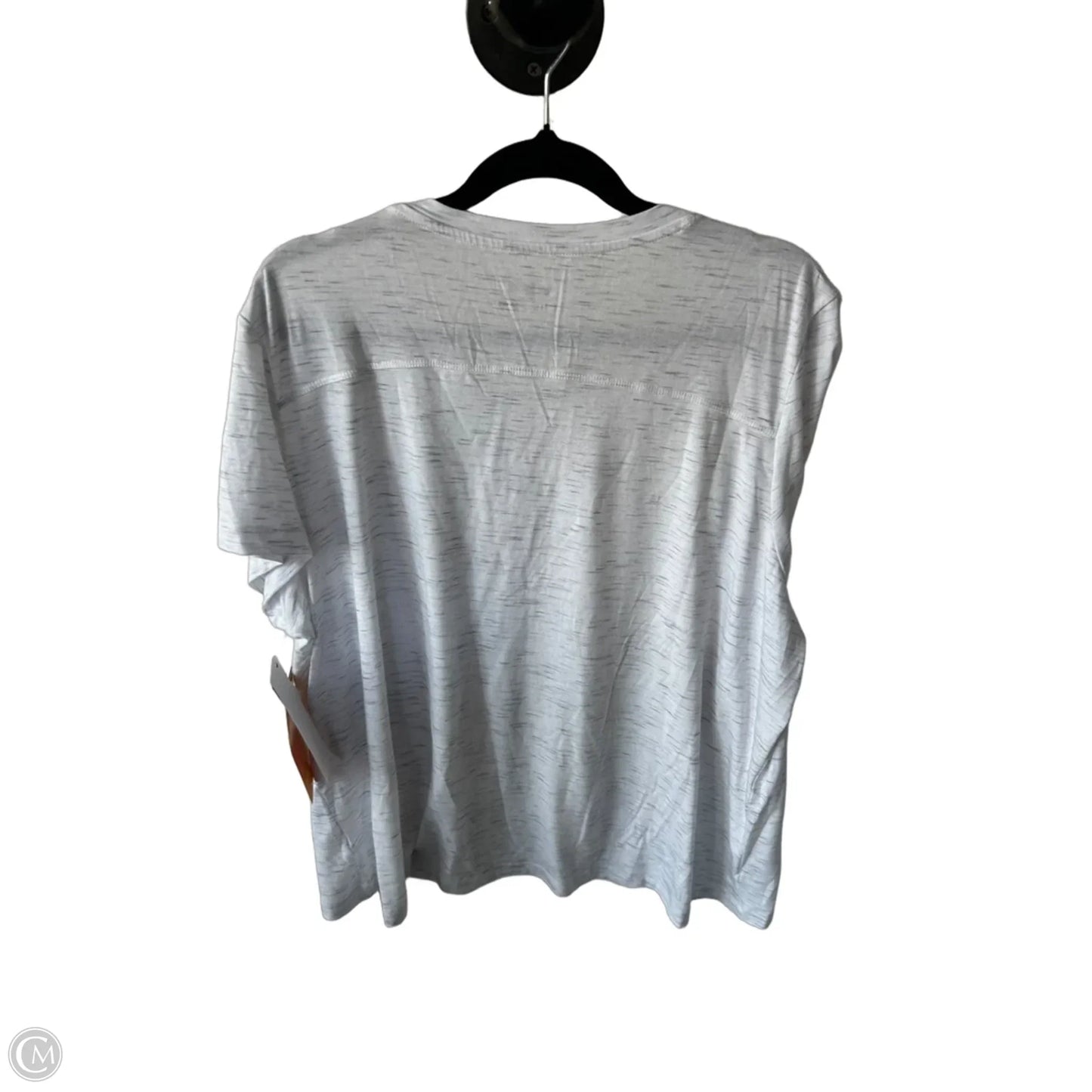Athletic Top Short Sleeve By Avia In Grey & White, Size: Xxl
