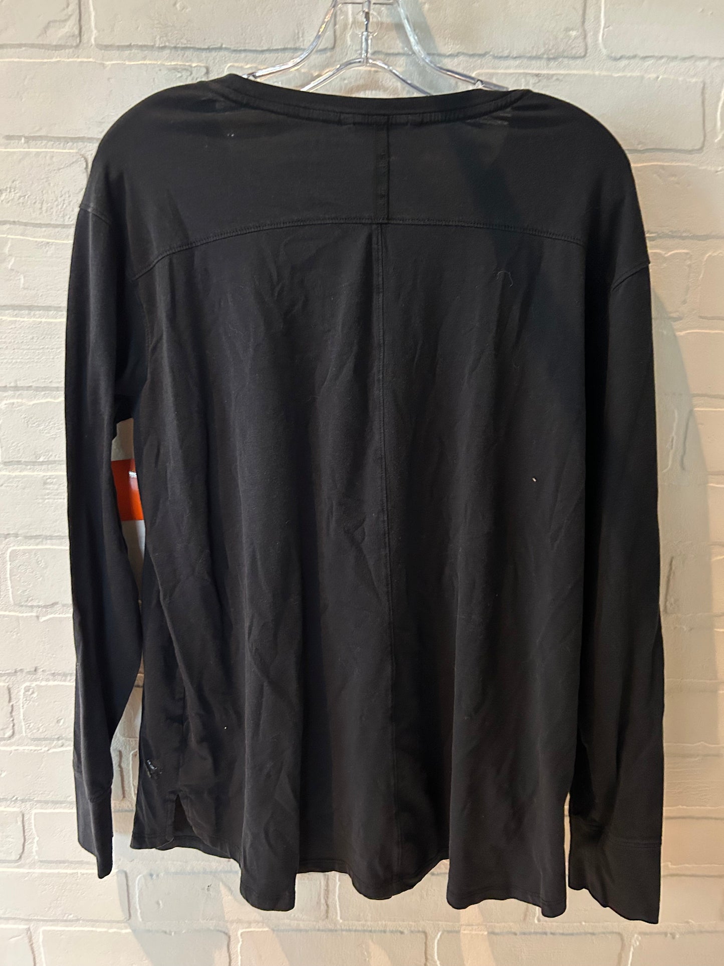 Black Top Long Sleeve Basic Ll Bean, Size 12