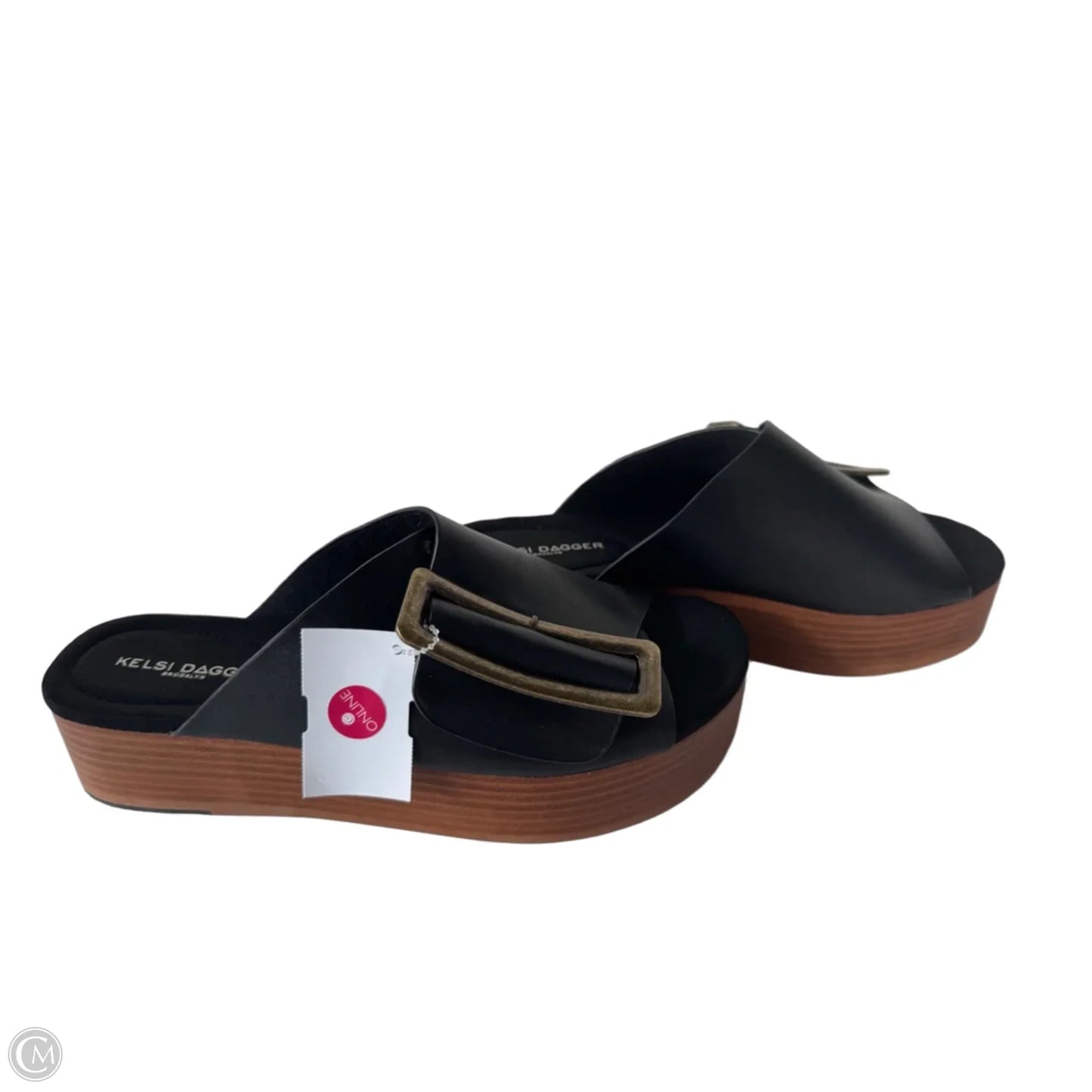 Sandals Heels Platform By Kelsi Dagger In Black & Brown, Size: 9