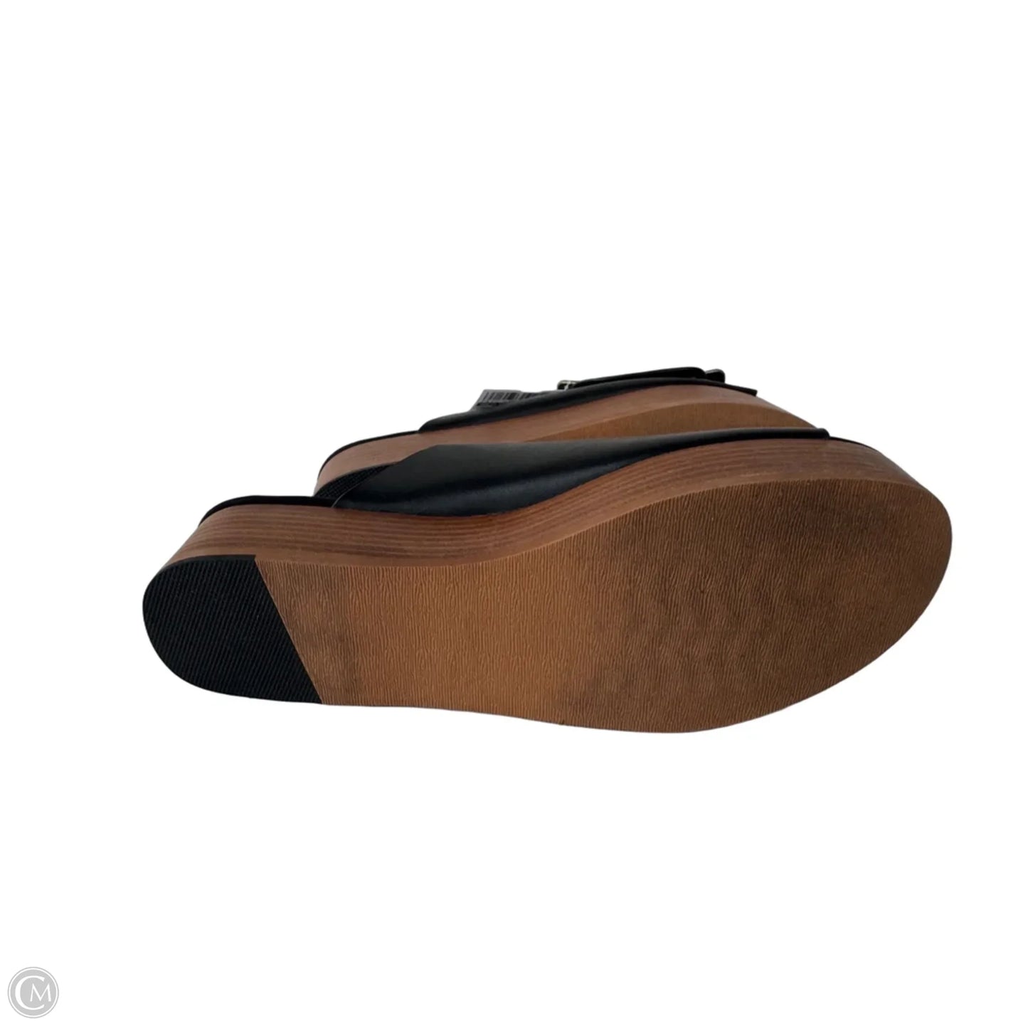 Sandals Heels Platform By Kelsi Dagger In Black & Brown, Size: 9