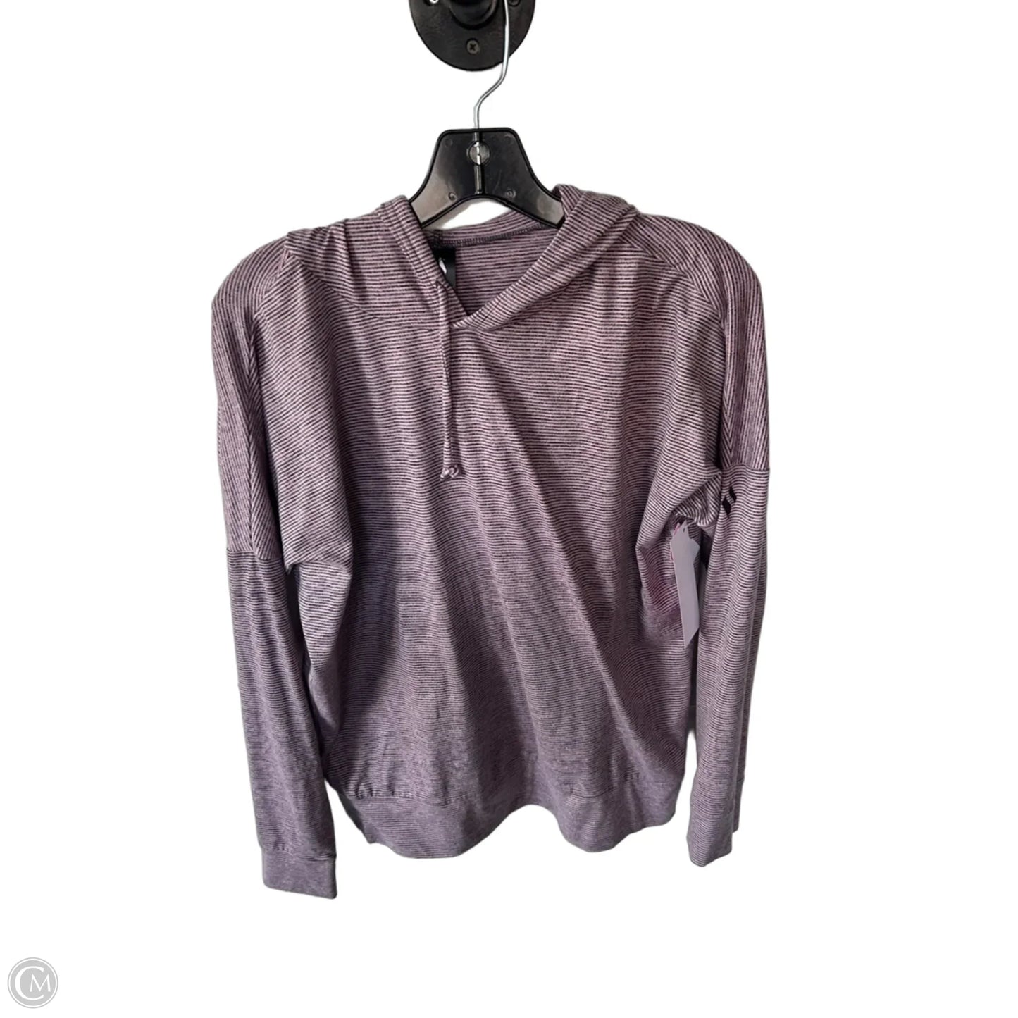 Athletic Top Long Sleeve Hoodie By Skechers In Black & Pink, Size: S