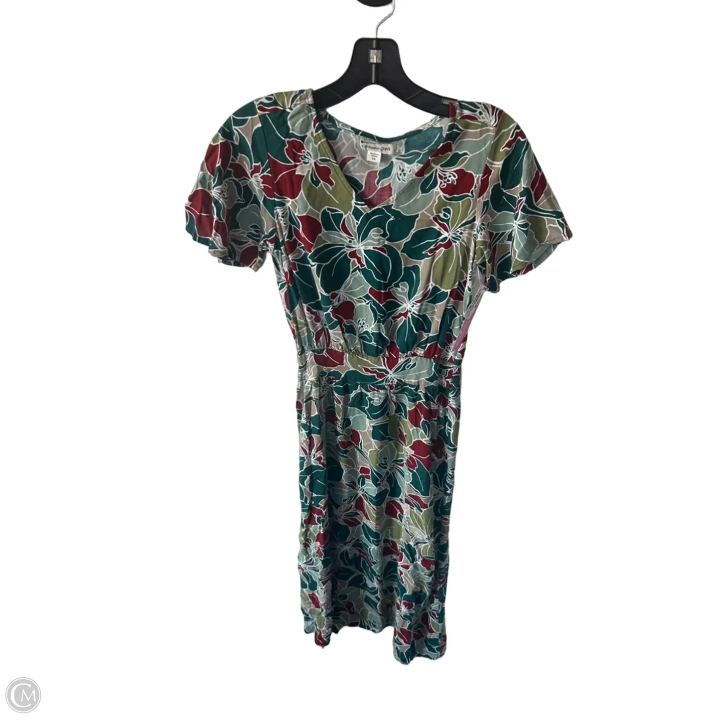 Dress Casual Maxi By Coldwater Creek In Green & Red, Size: Xs