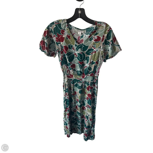 Dress Casual Maxi By Coldwater Creek In Green & Red, Size: Xs