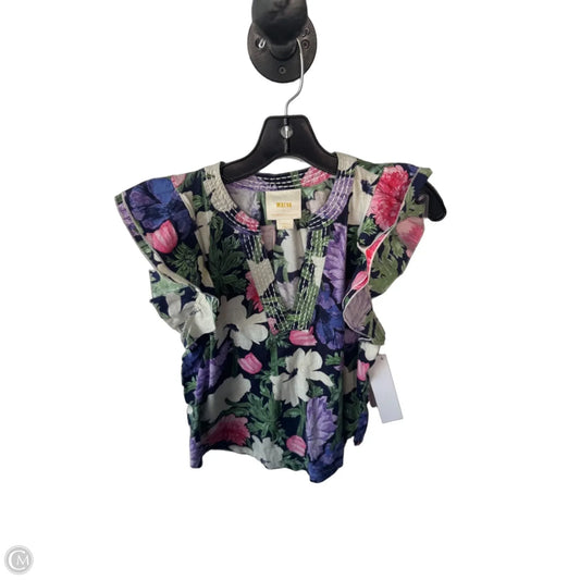 Top Short Sleeve By Maeve In Blue & Green, Size: Xs