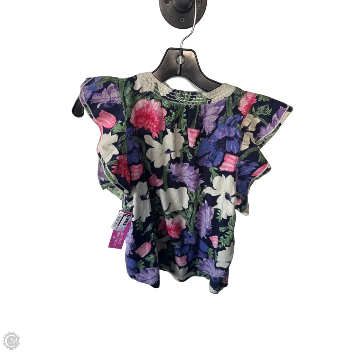 Top Short Sleeve By Maeve In Blue & Green, Size: Xs