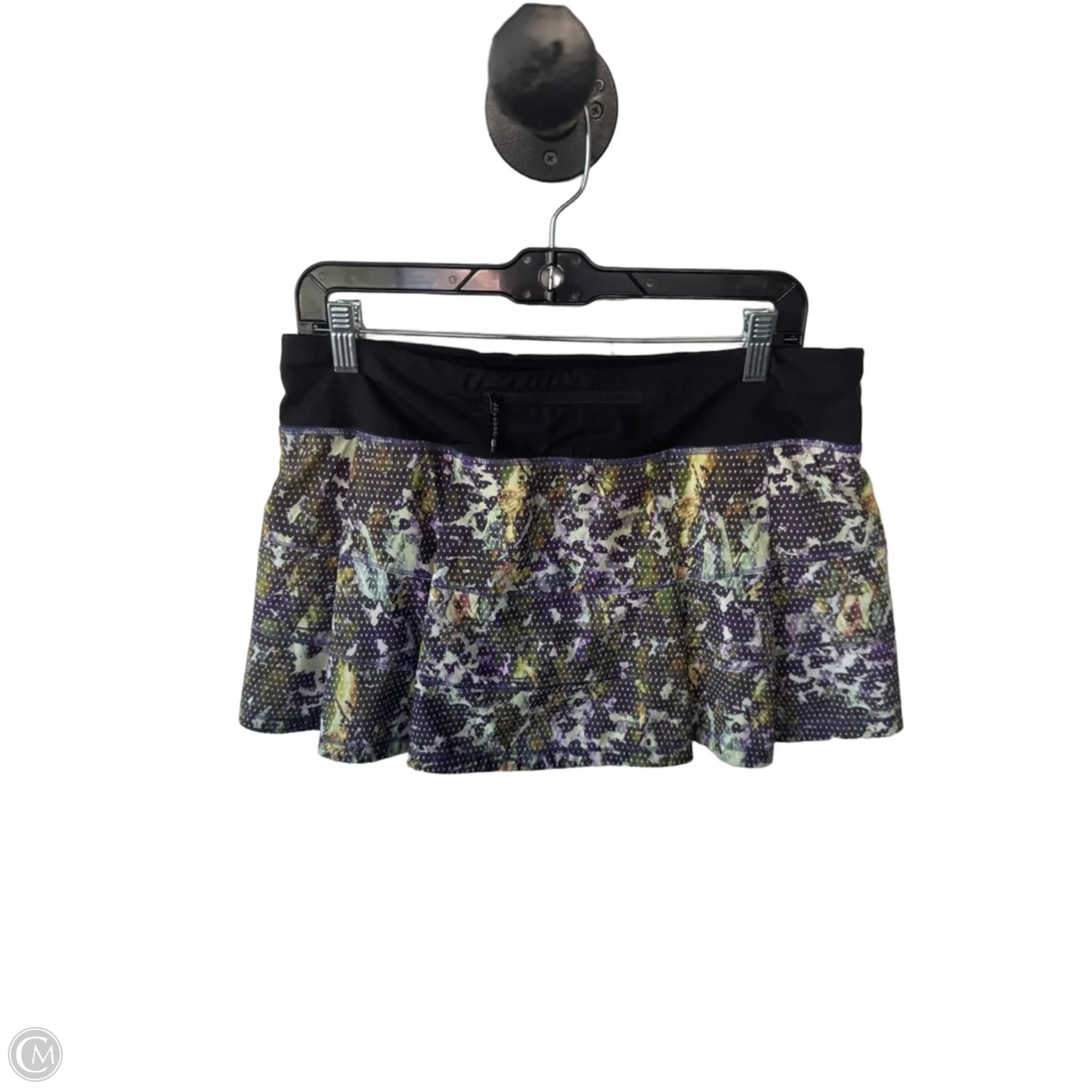 Athletic Skort By Lululemon In Green & Purple, Size: 10