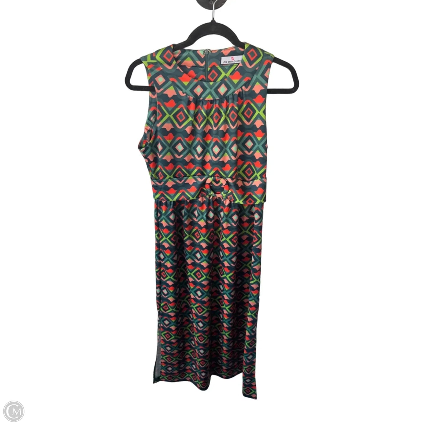Dress Casual Maxi By Cmc In Green & Orange, Size: M