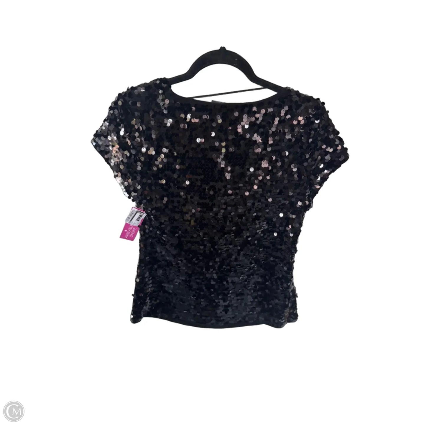 Top Short Sleeve By Inc In Black, Size: L