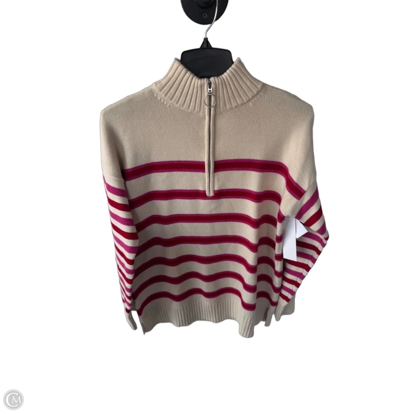 Sweater By Loft In Pink & Tan, Size: M