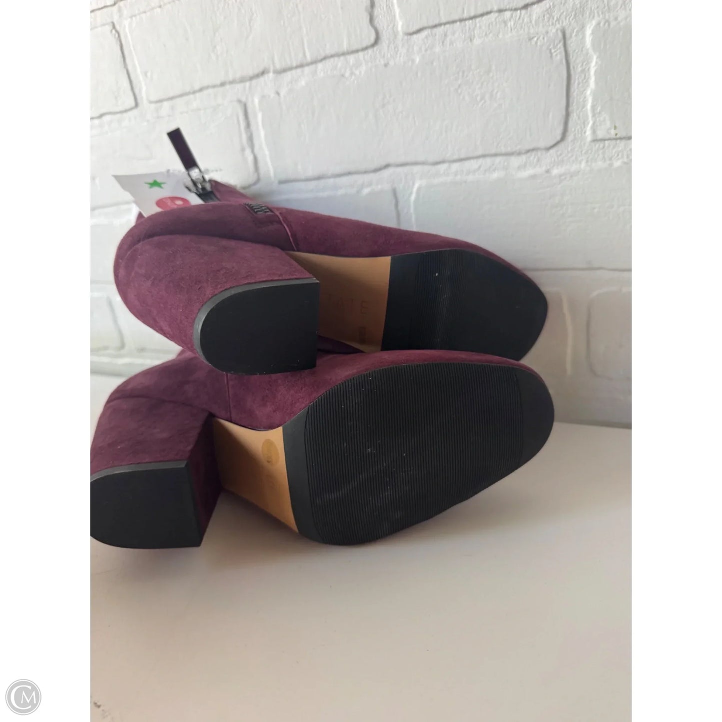 Boots Ankle Heels By Calvin Klein In Purple, Size: 6.5