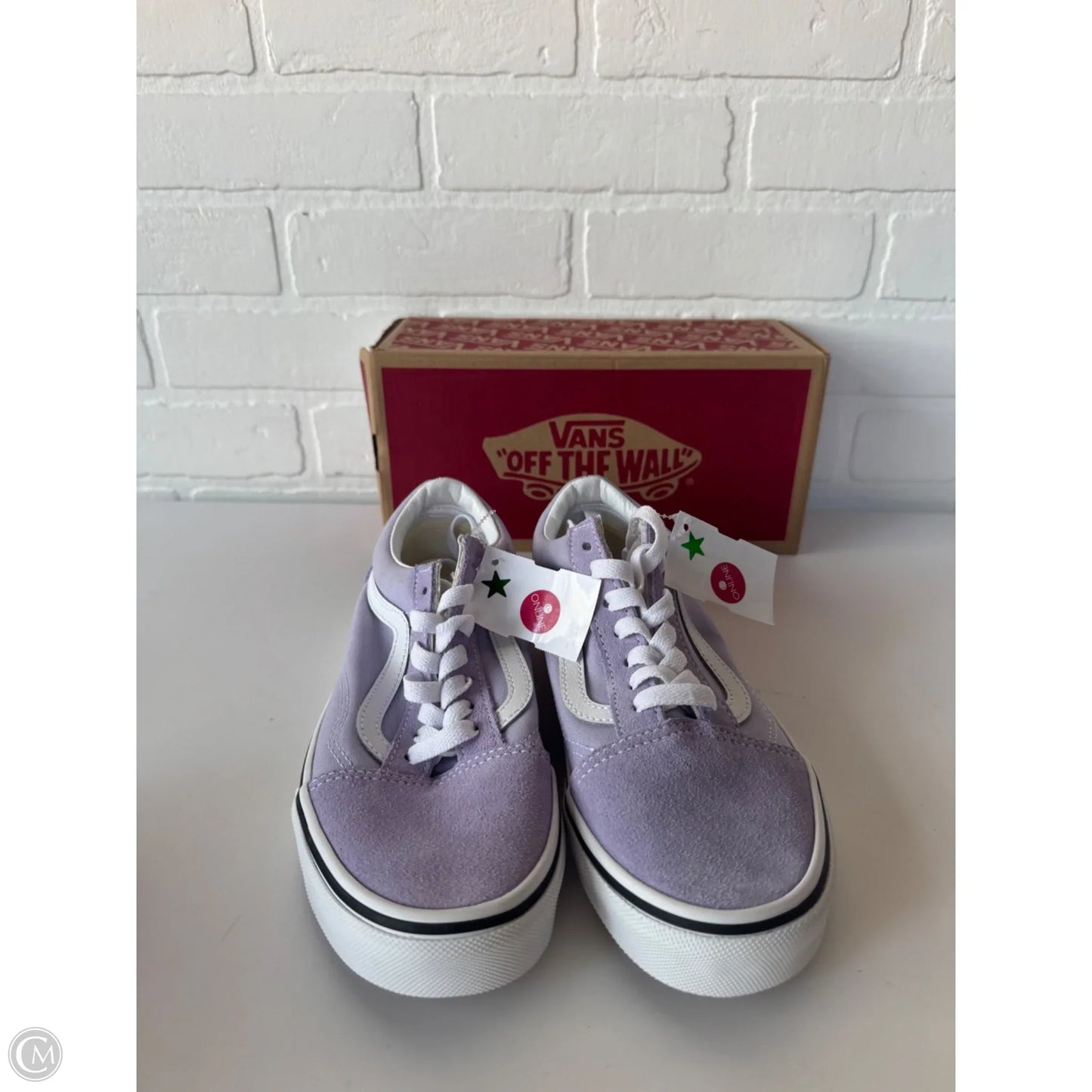 Shoes Sneakers By Vans In Purple & White, Size: 6.5