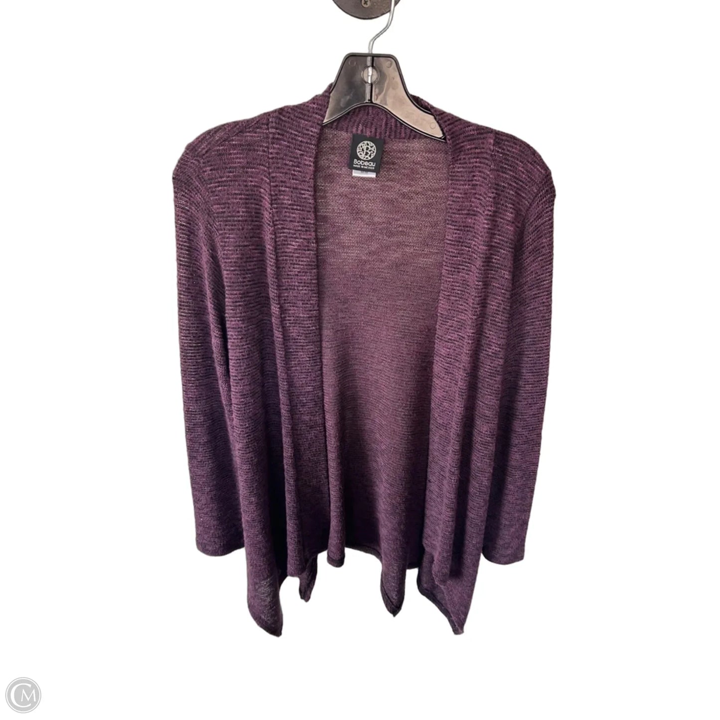 Cardigan By Bobeau In Black & Purple, Size: M