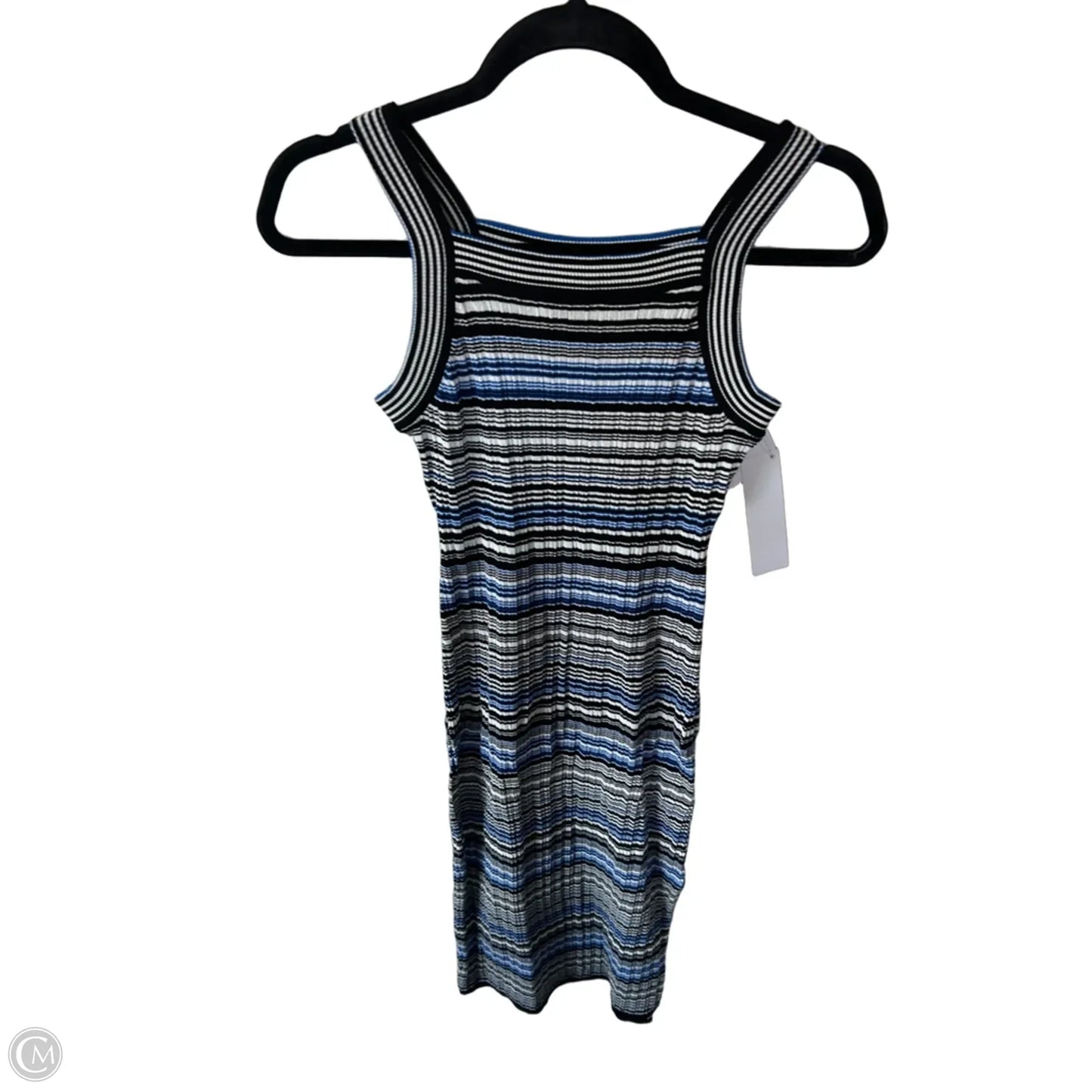 Dress Casual Midi By White House Black Market In Black & Blue, Size: Xs