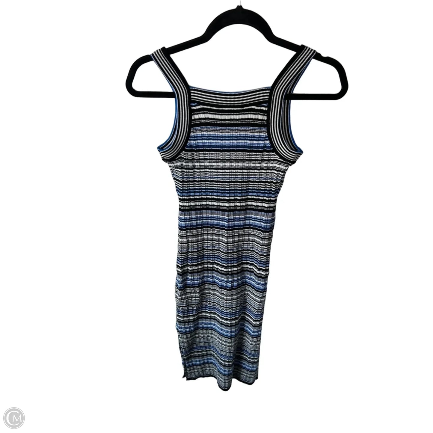Dress Casual Midi By White House Black Market In Black & Blue, Size: Xs