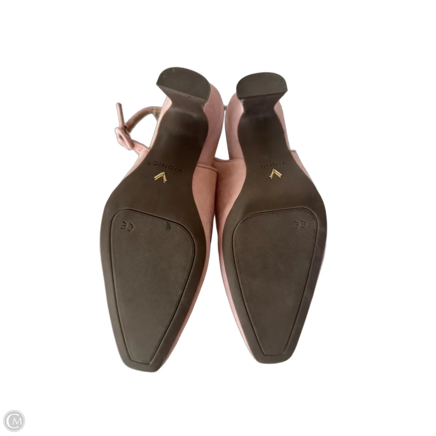 Sandals Heels Block By Vionic In Pink, Size: 8