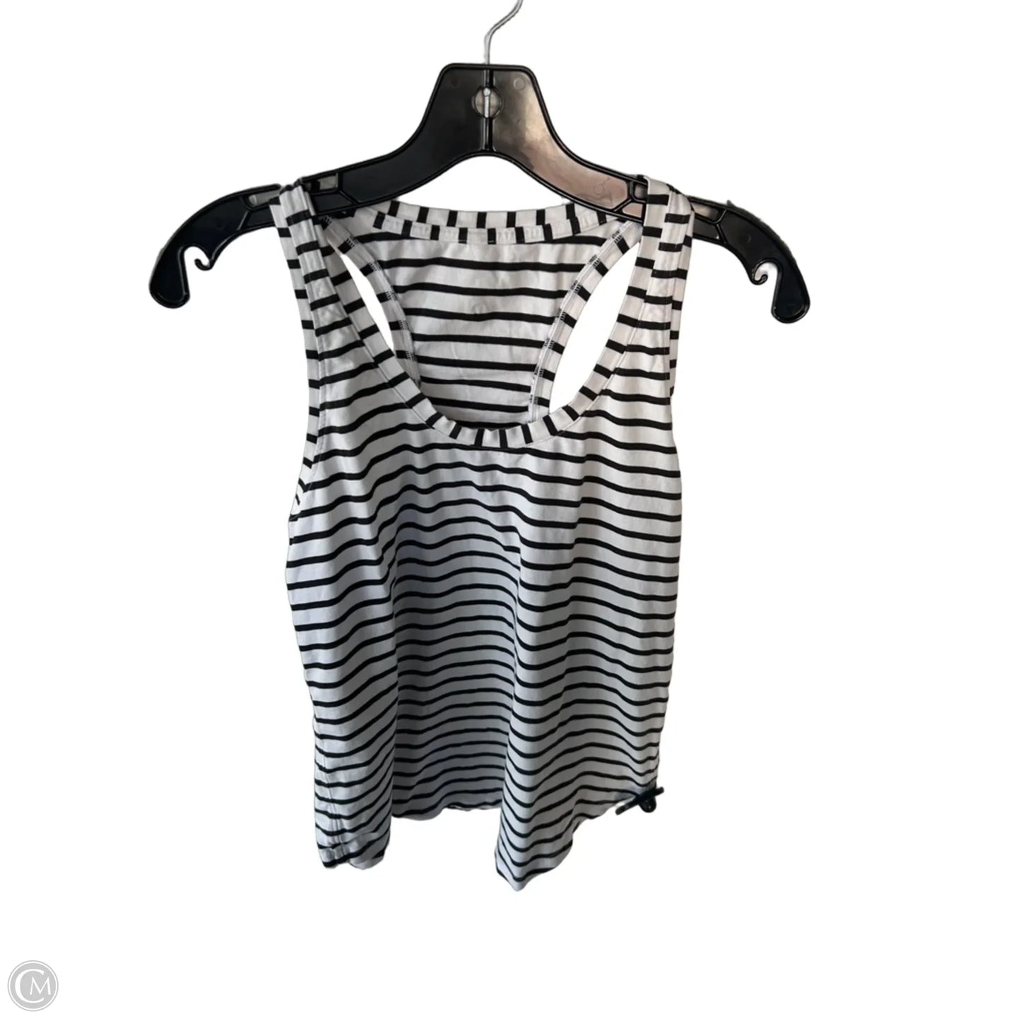 Athletic Tank Top By Lululemon In Black & White, Size: M