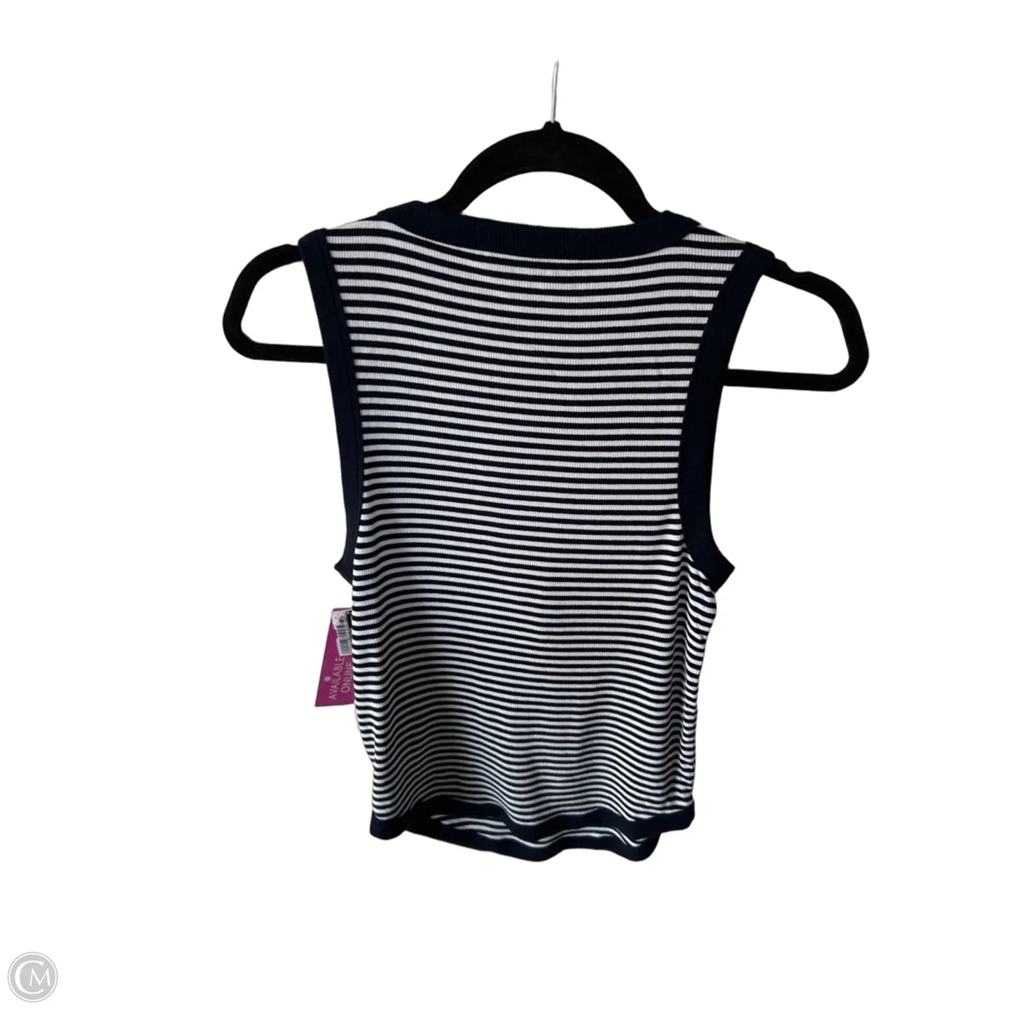 Top Sleeveless By Favorite Daughter In Blue & White, Size: M
